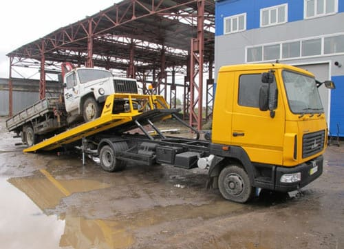 Sarı Flatbed Çekici